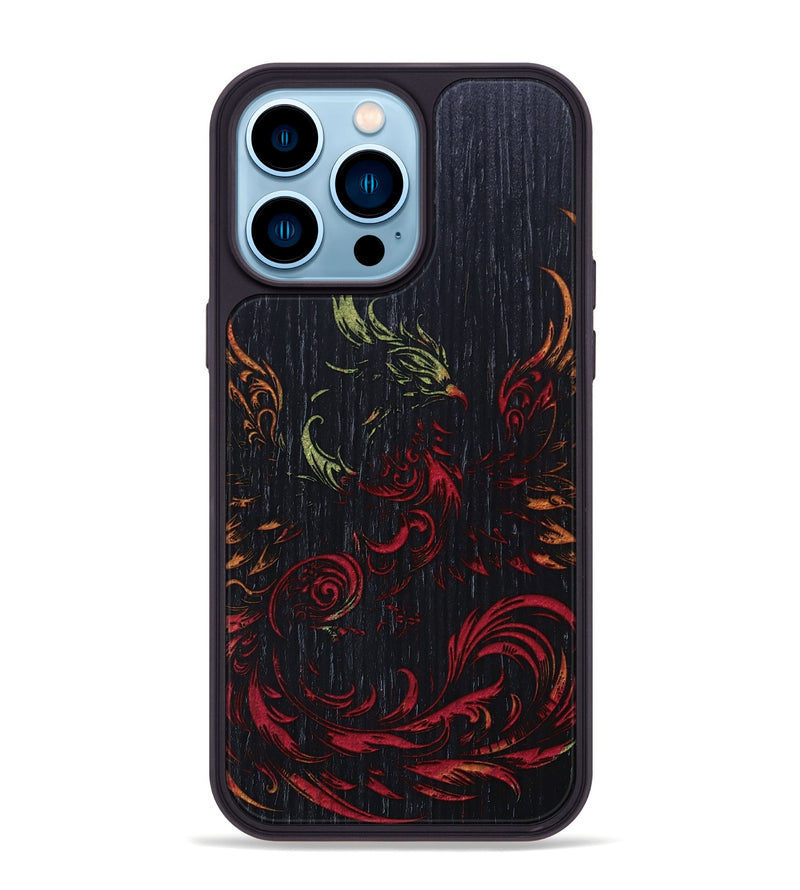 iPhone 14 Pro Max Wood+Resin Phone Case - Mauricio (Fire & Ice, 693065)
