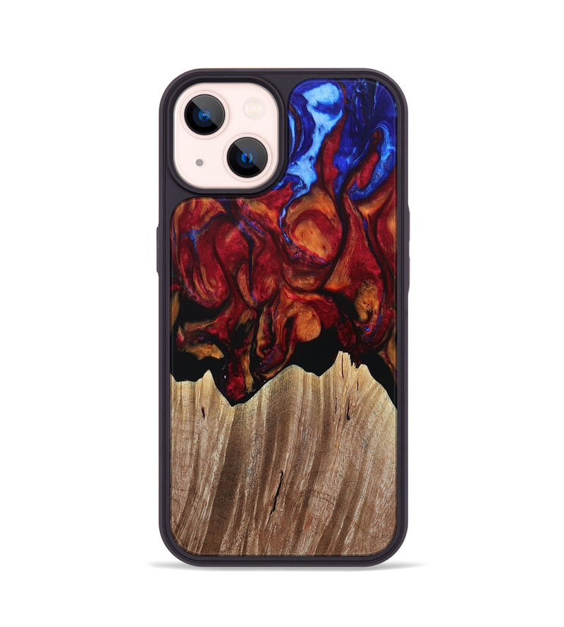 iPhone 14 Wood+Resin Phone Case - Joshua (Fire & Ice, 693103)