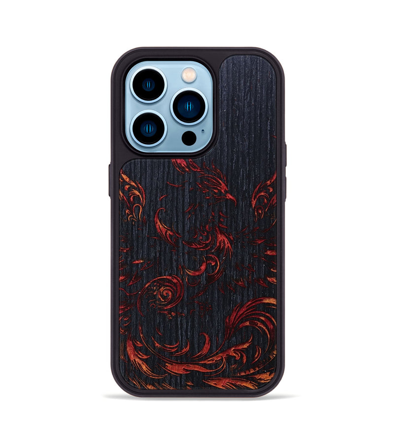 iPhone 14 Pro Wood+Resin Phone Case - Orville (Fire & Ice, 693109)
