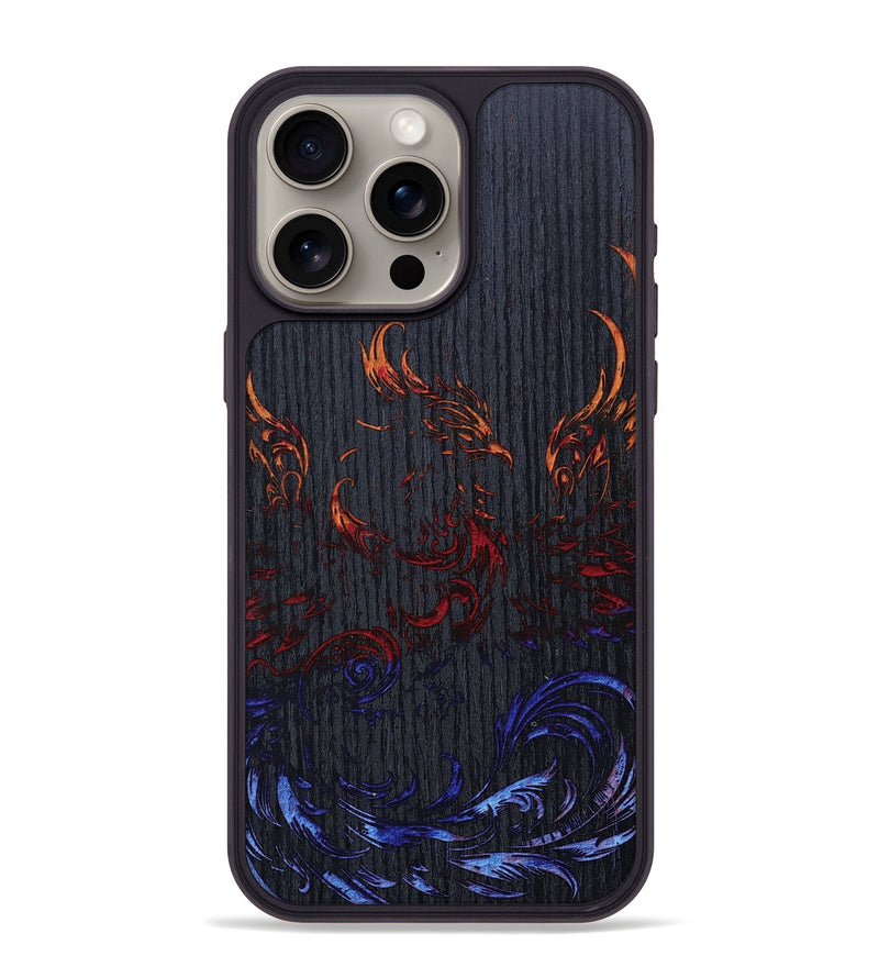 iPhone 15 Pro Max Wood+Resin Phone Case - Aspen (Fire & Ice, 693117)