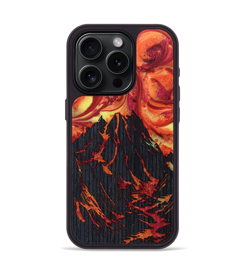 iPhone 15 Pro Wood+Resin Phone Case - Allie (Fire & Ice, 693125)