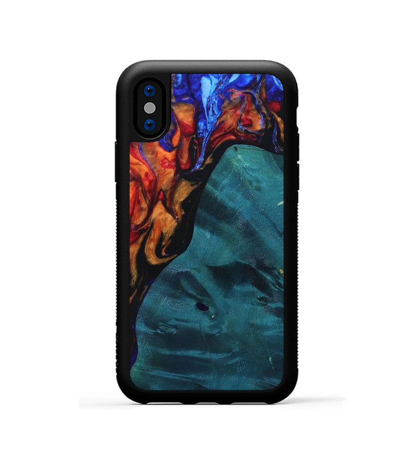 iPhone Xs Wood+Resin Phone Case - Clark (Fire & Ice, 693144)