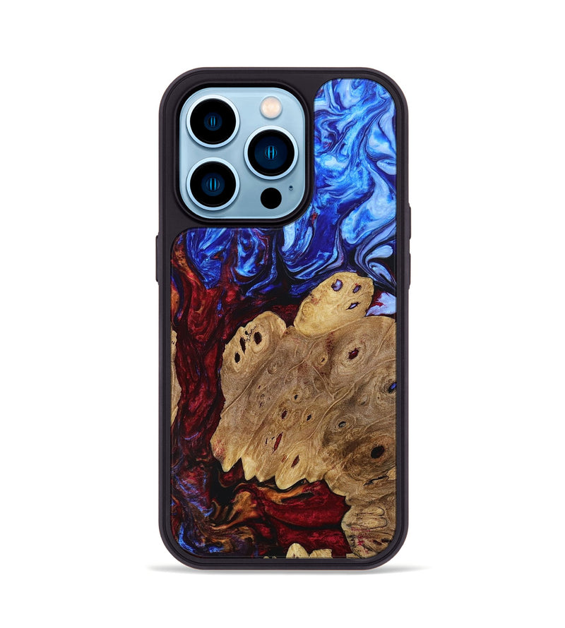 iPhone 14 Pro Wood+Resin Phone Case - Roger (Fire & Ice, 693148)