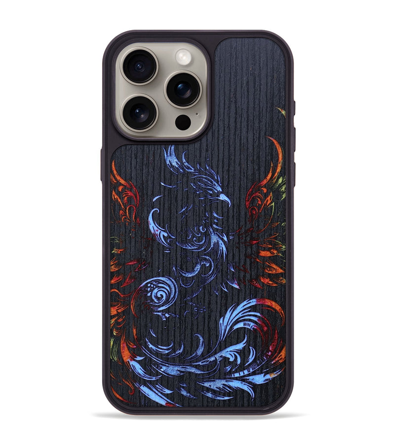 iPhone 15 Pro Max Wood+Resin Phone Case - Leanne (Fire & Ice, 693155)