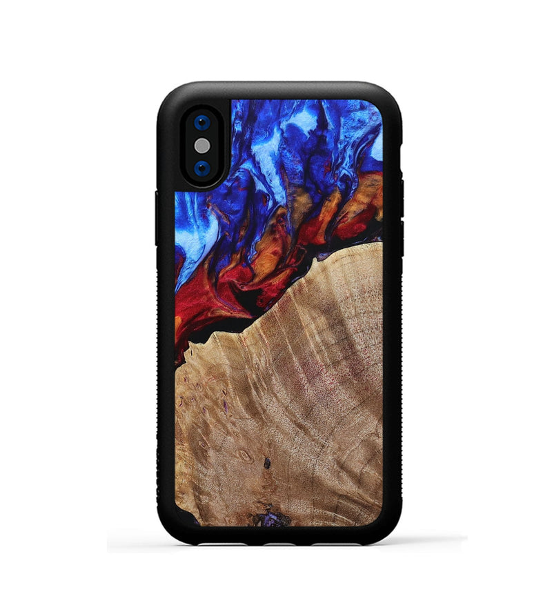 iPhone Xs Wood+Resin Phone Case - Mackenzie (Fire & Ice, 693160)