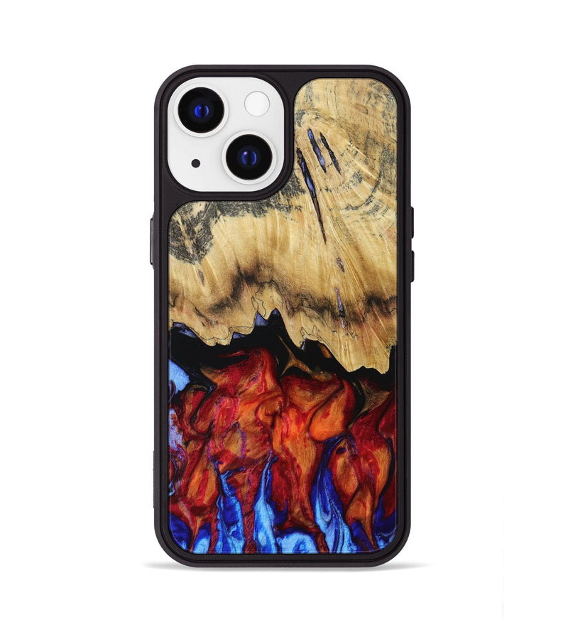 iPhone 13 Wood+Resin Phone Case - Ruby (Fire & Ice, 693173)