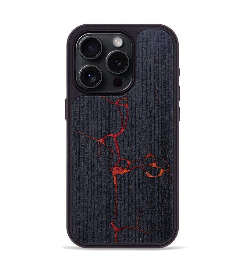 iPhone 15 Pro Wood+Resin Phone Case - Wynter (Fire & Ice, 693177)