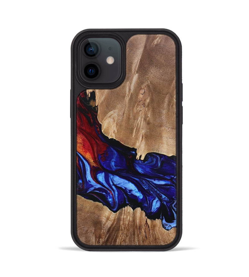 iPhone 12 Wood+Resin Phone Case - Bette (Fire & Ice, 693184)