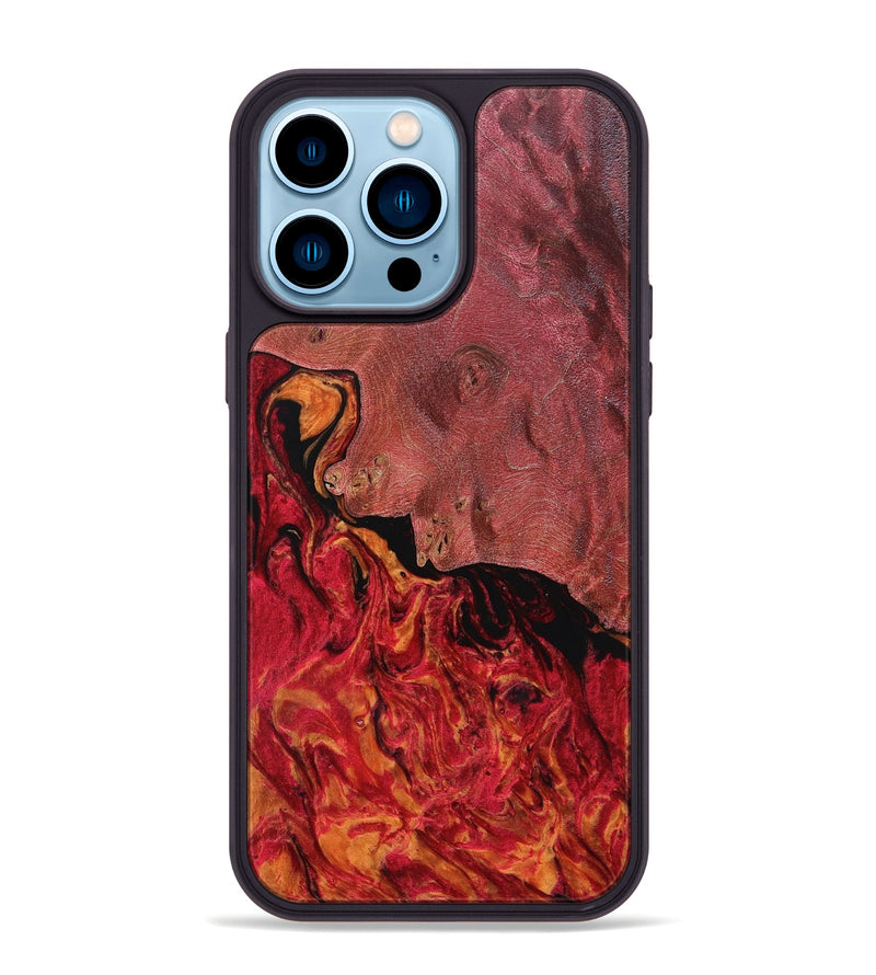 iPhone 14 Pro Max Wood+Resin Phone Case - Deja (Fire & Ice, 693188)