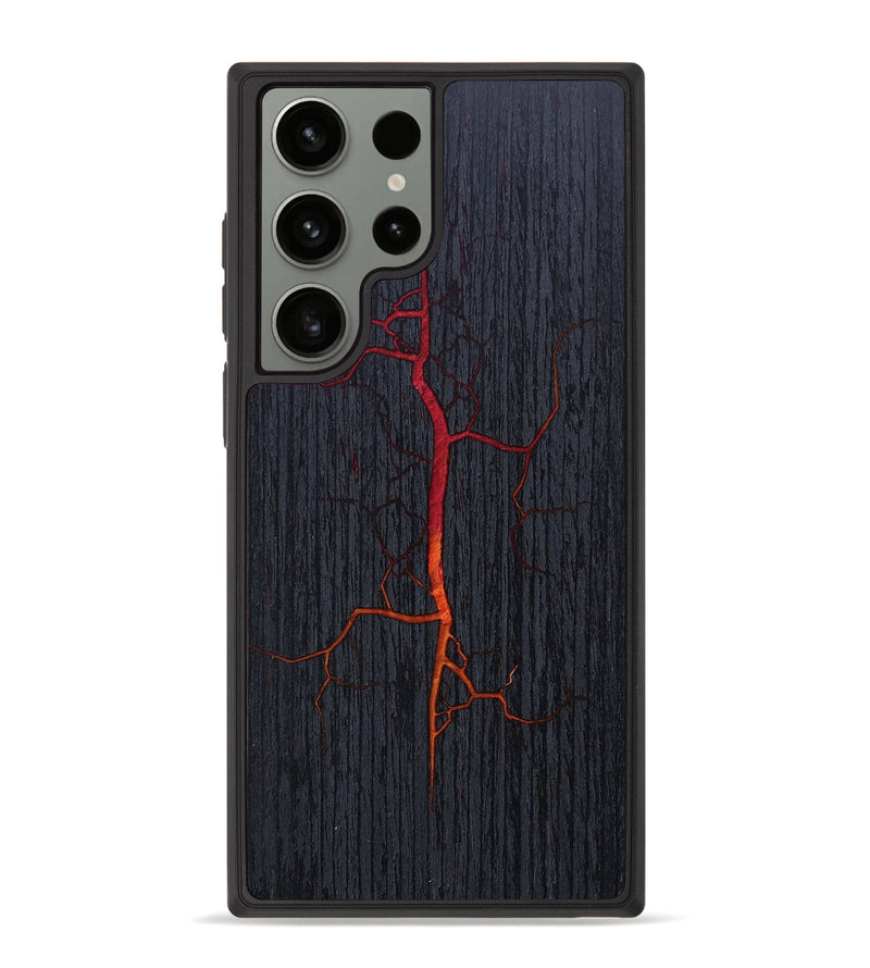 Galaxy S23 Ultra Wood+Resin Phone Case - River (Fire & Ice, 693194)