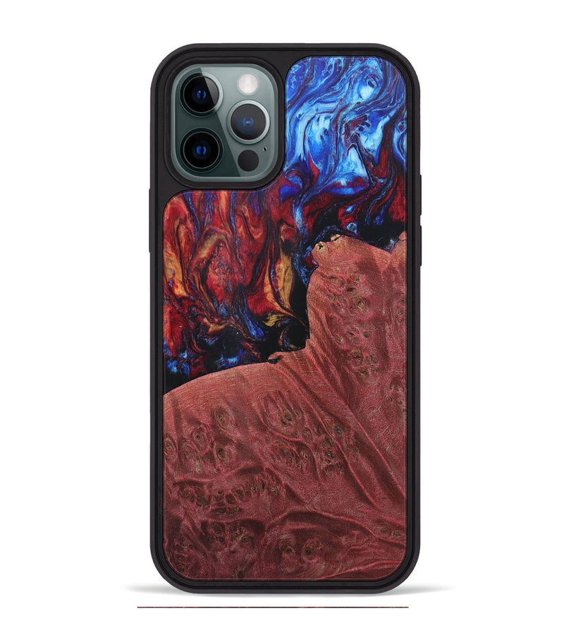 iPhone 12 Pro Max Wood+Resin Phone Case - Aubree (Fire & Ice, 693208)