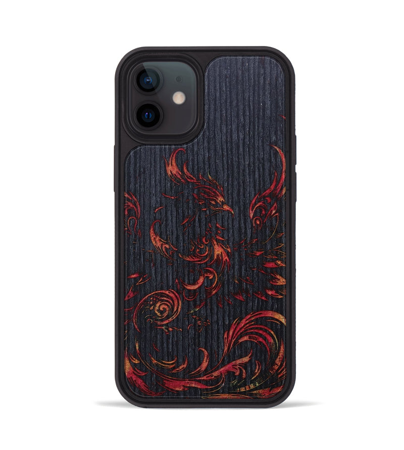 iPhone 12 Wood+Resin Phone Case - Marc (Fire & Ice, 693213)