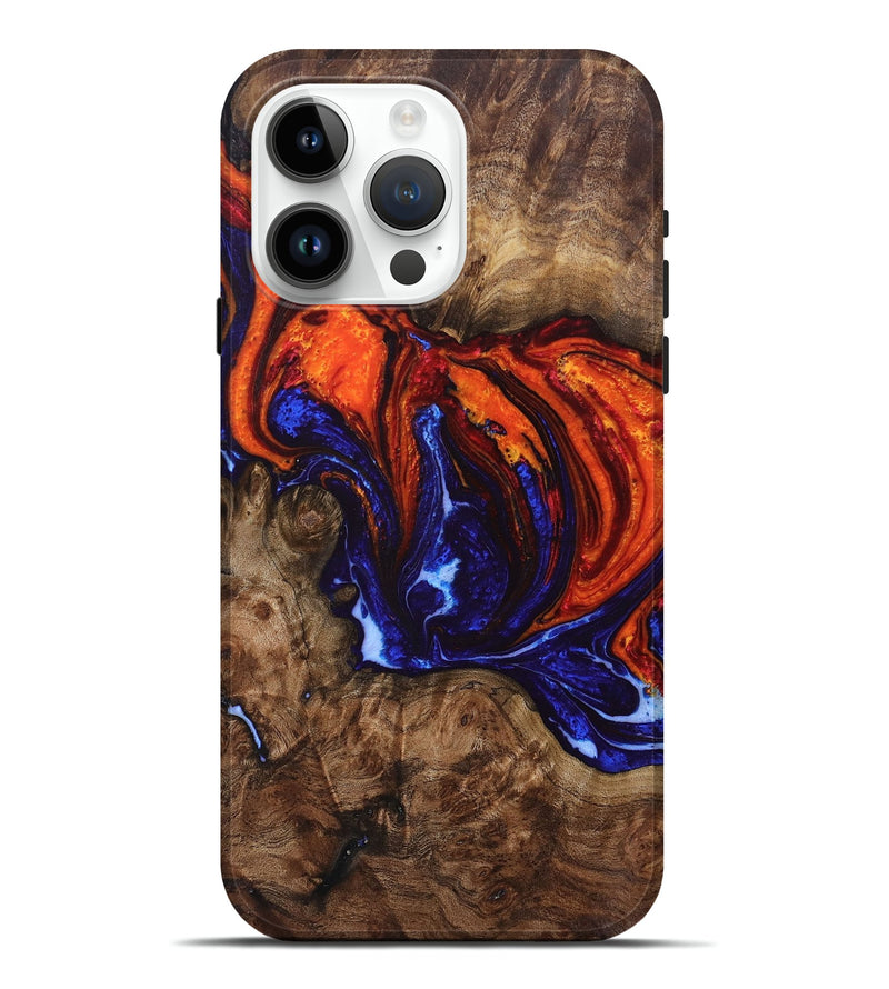 iPhone 15 Pro Max Wood+Resin Live Edge Phone Case - Orion (Fire & Ice, 693318)
