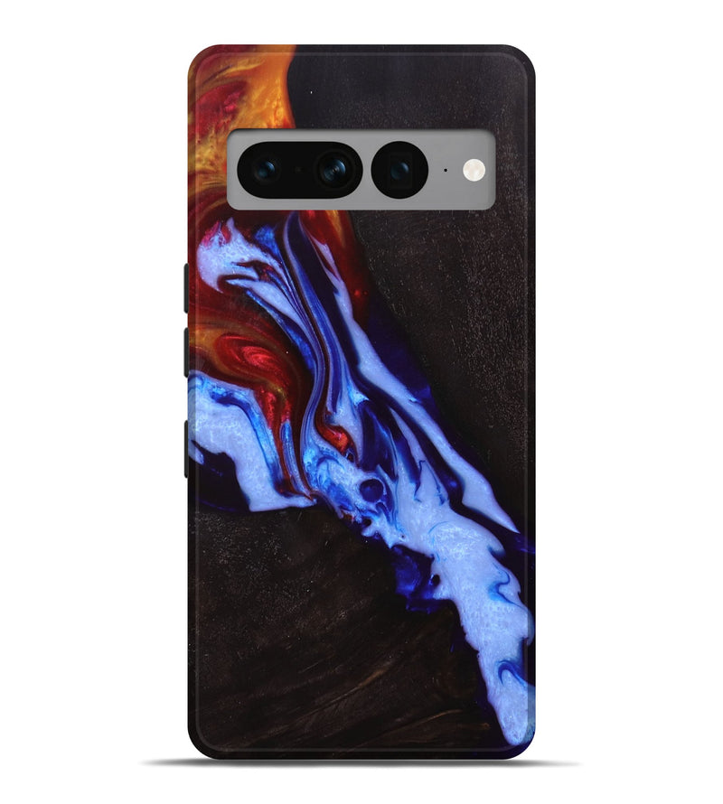 Pixel 7 Pro Wood+Resin Live Edge Phone Case - Brittany (Fire & Ice, 693327)