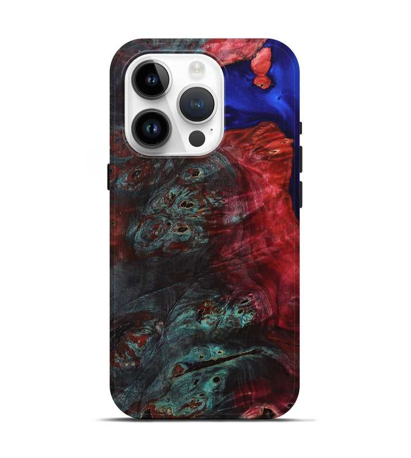 iPhone 15 Pro Wood+Resin Live Edge Phone Case - Camila (Fire & Ice, 693334)