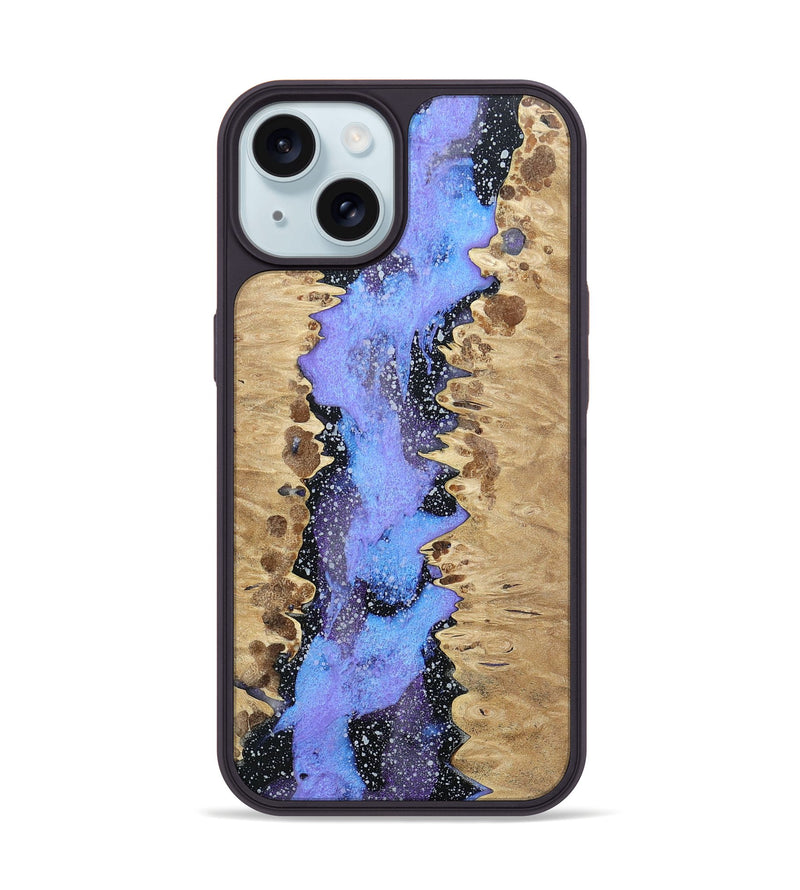 iPhone 15 Wood+Resin Phone Case - Donnie (Cosmos, 693385)