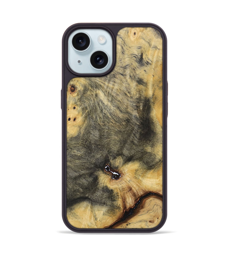 iPhone 15 Wood+Resin Phone Case - Heather (Wood Burl, 693496)