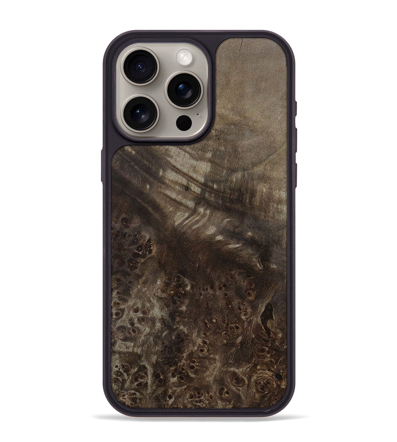 iPhone 15 Pro Max Wood+Resin Phone Case - Viola (Wood Burl, 693500)