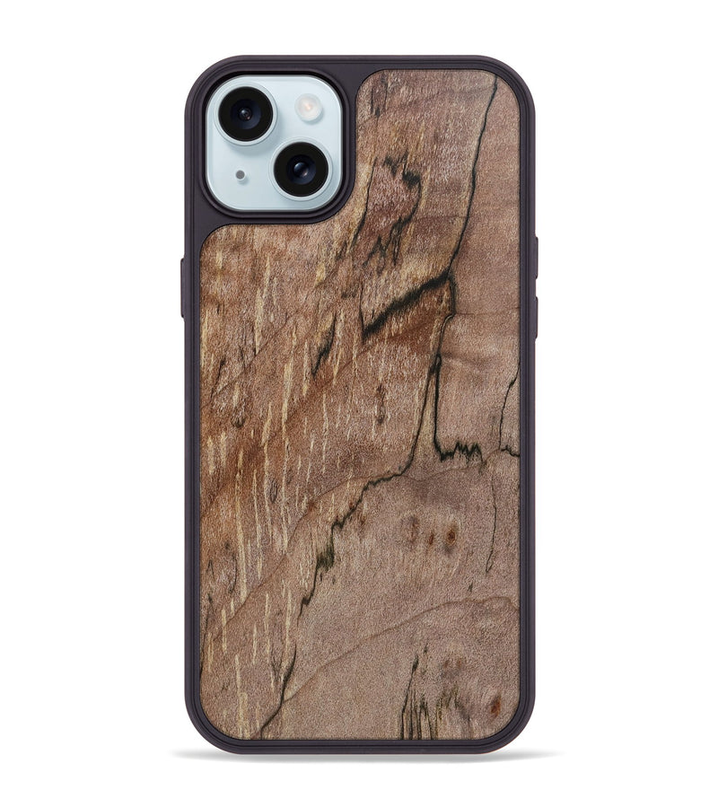 iPhone 15 Plus Wood+Resin Phone Case - Cara (Wood Burl, 693501)