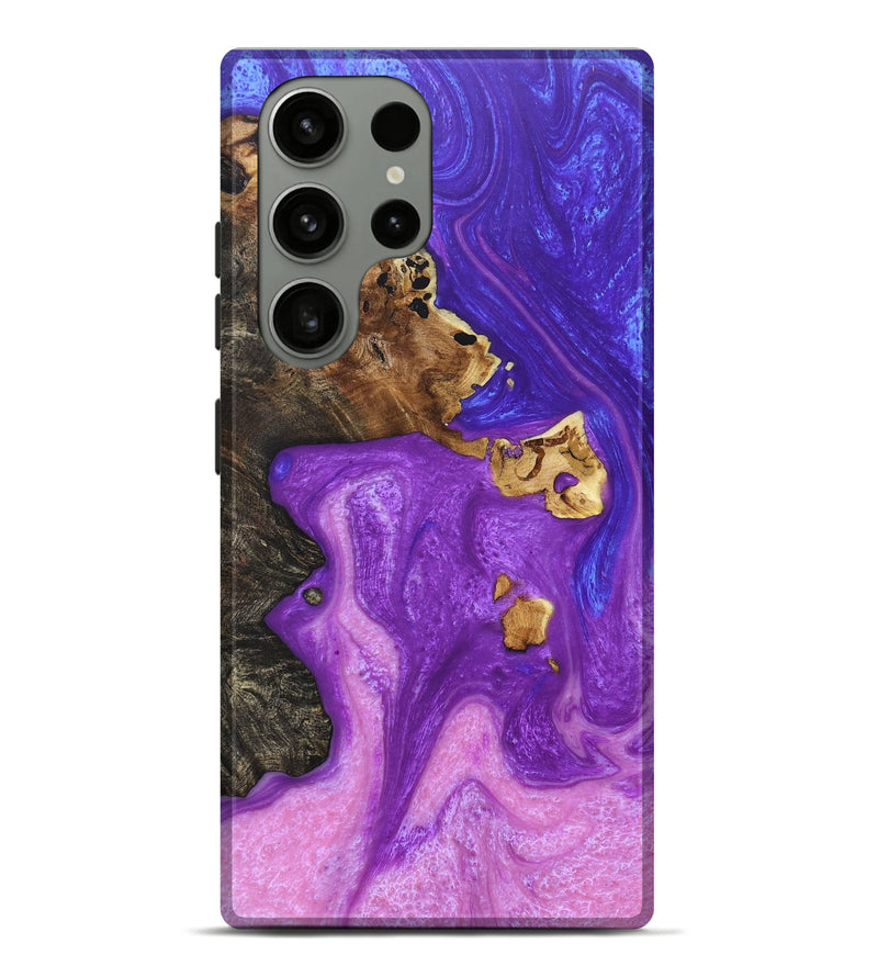 Galaxy S23 Ultra Wood+Resin Live Edge Phone Case - Kelsey (Purple, 693591)