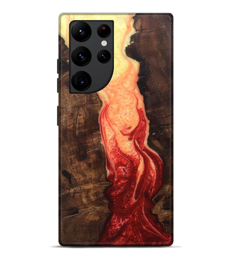 Galaxy S22 Ultra Wood+Resin Live Edge Phone Case - Claudia (Fire & Ice, 693592)