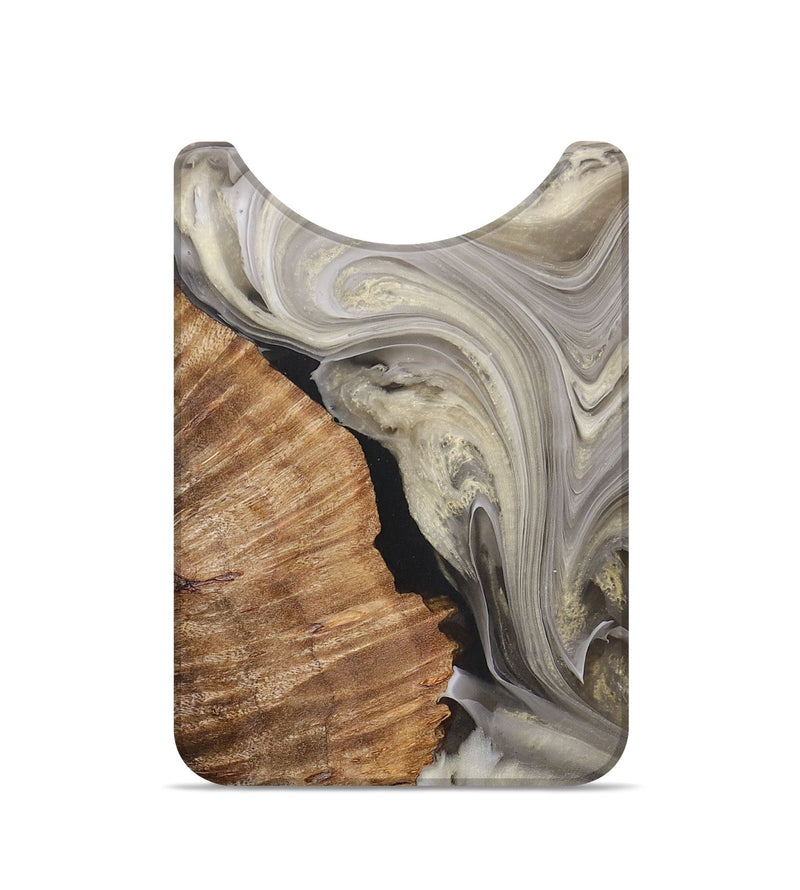 Live Edge Wood+Resin Wallet - Elijah (Black & White, 693596)