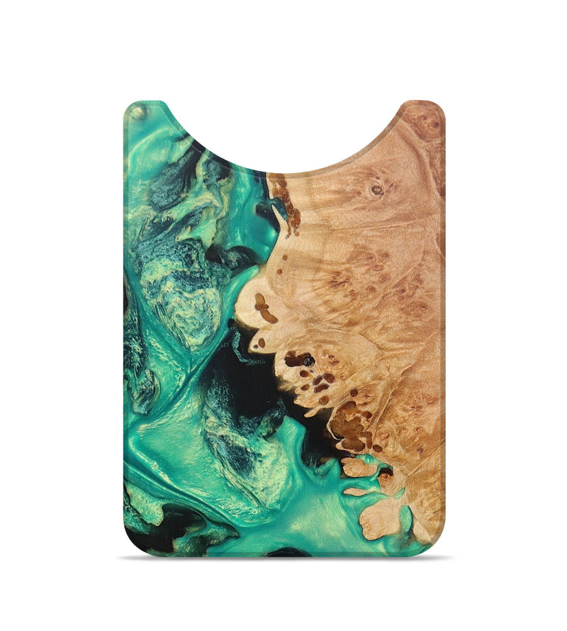 Live Edge Wood+Resin Wallet - Bessie (Green, 693597)