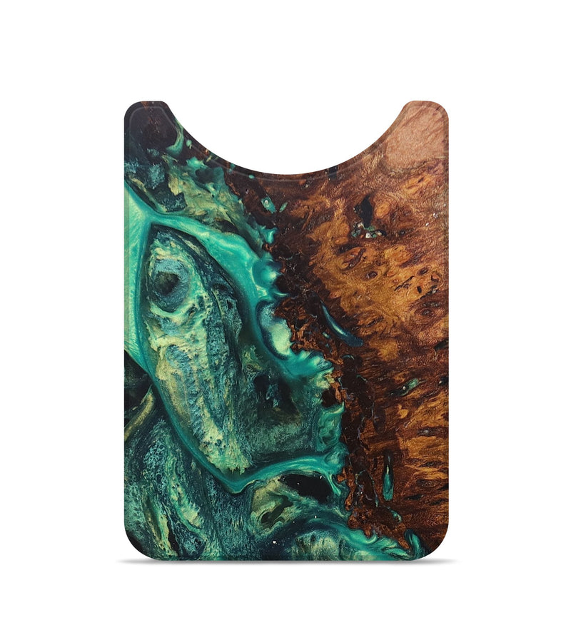 Live Edge Wood+Resin Wallet - Jay (Green, 693598)