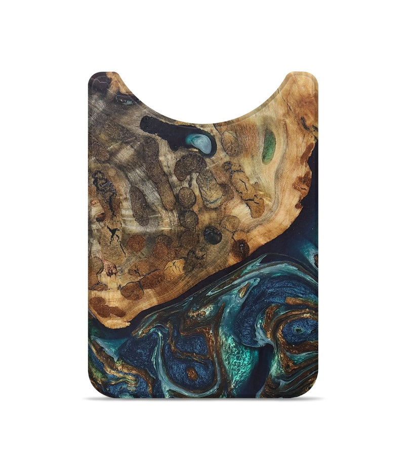 Live Edge Wood+Resin Wallet - Skylar (Green, 693607)