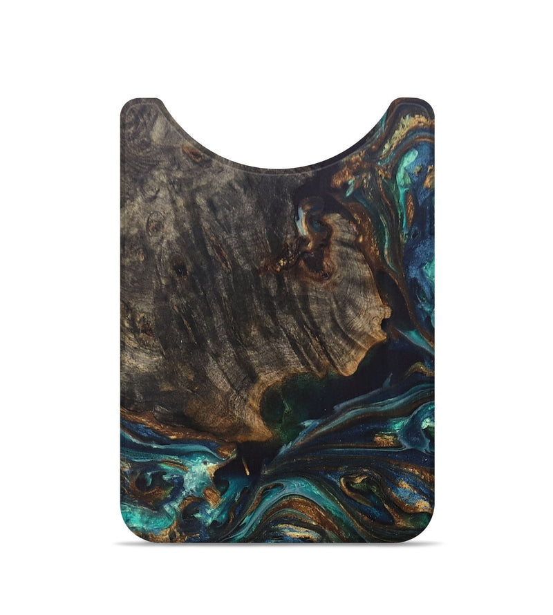 Live Edge Wood+Resin Wallet - Dewey (Green, 693608)