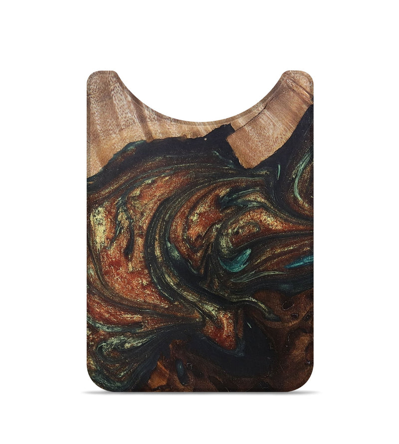 Live Edge Wood+Resin Wallet - Randy (Green, 693609)