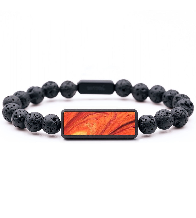 Lava Bead Wood+Resin Bracelet - Tristen (Fire & Ice, 693612)