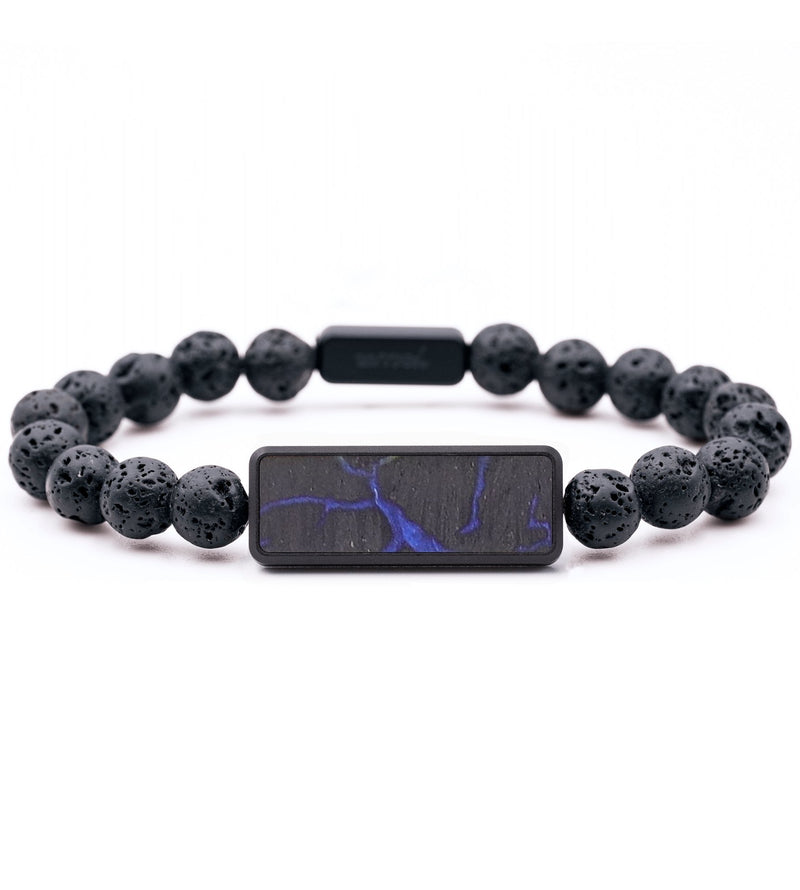 Lava Bead Wood+Resin Bracelet - Nikita (Fire & Ice, 693625)