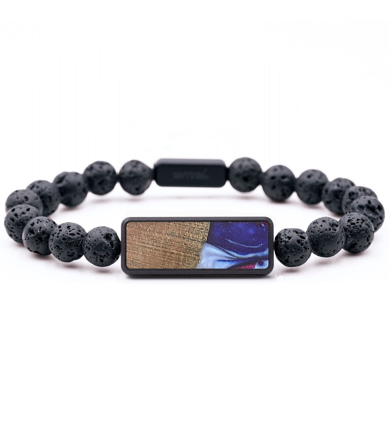 Lava Bead Wood+Resin Bracelet - Gideon (Fire & Ice, 693642)