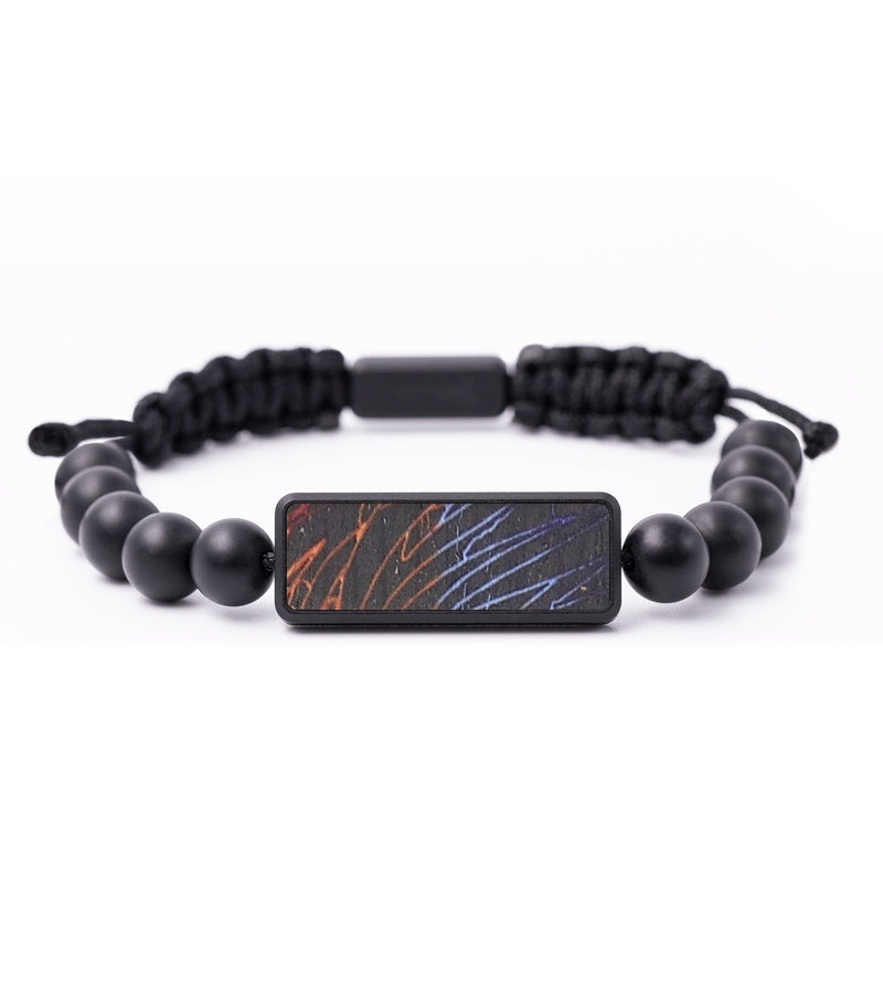 Onyx Bead Wood+Resin Bracelet - Laura (Fire & Ice, 693644)