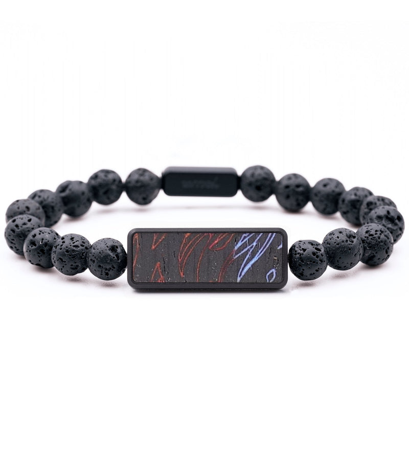 Lava Bead Wood+Resin Bracelet - Ollie (Fire & Ice, 693655)