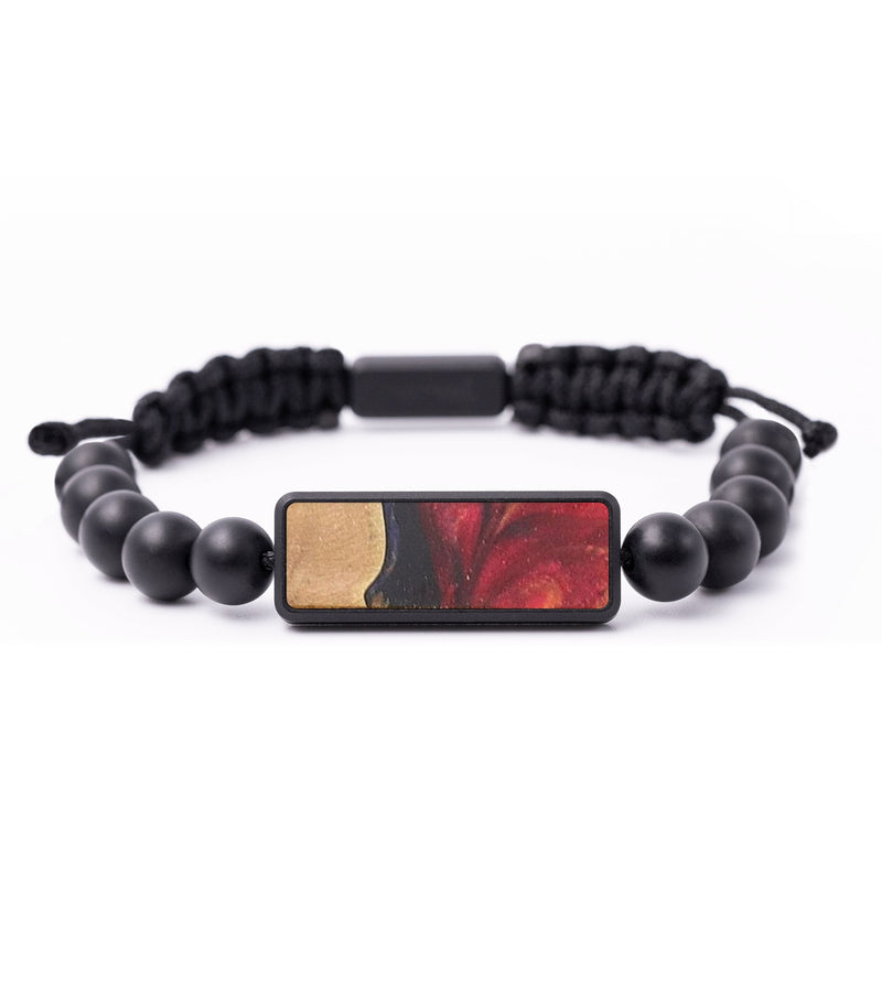 Onyx Bead Wood+Resin Bracelet - Trevor (Fire & Ice, 693660)