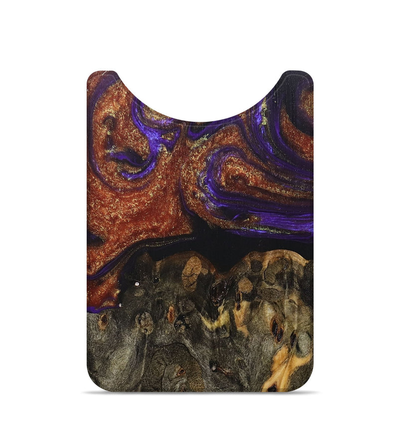 Live Edge Wood+Resin Wallet - Penny (Purple, 693815)