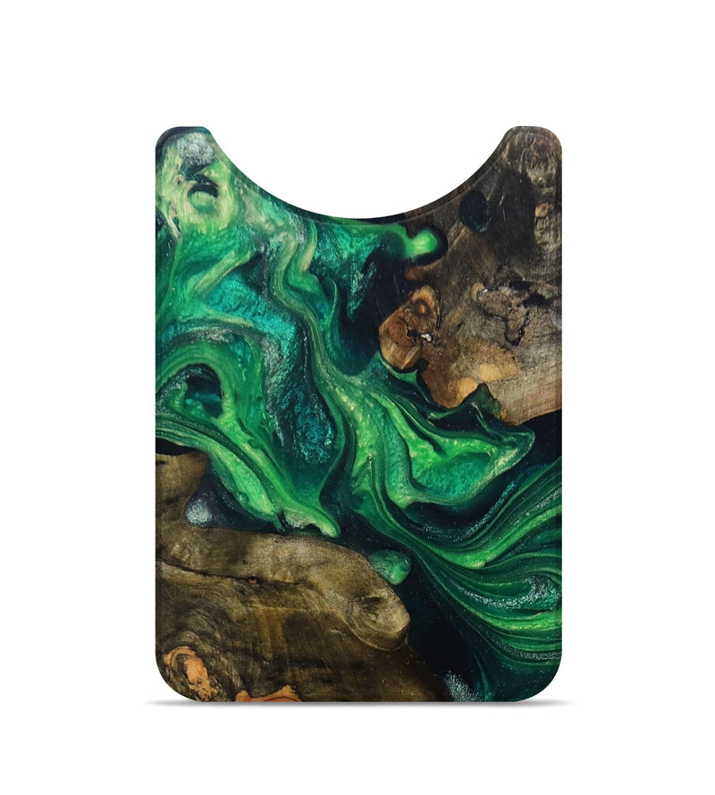 Live Edge Wood+Resin Wallet - Hugh (Green, 693817)