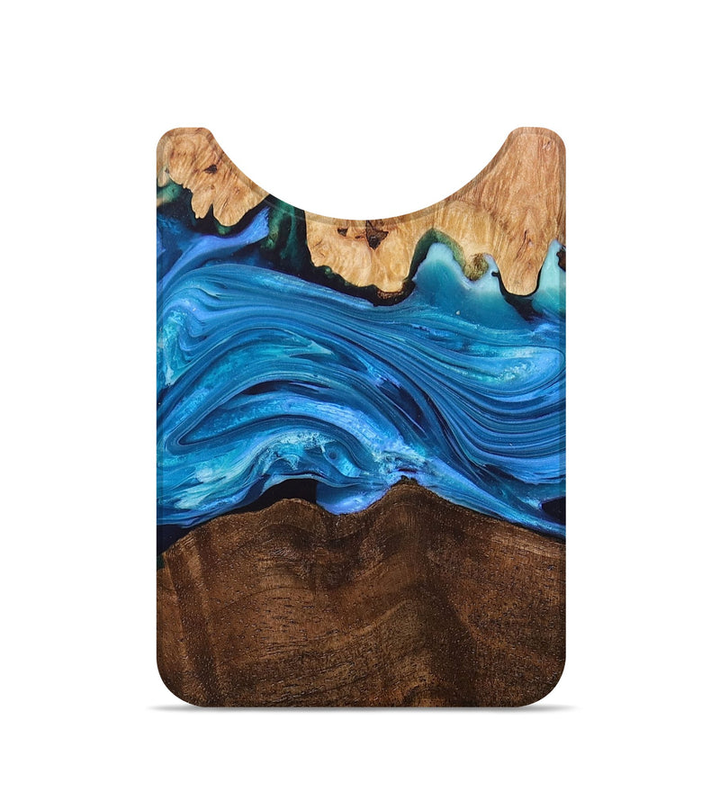 Live Edge Wood+Resin Wallet - Jeffery (Blue, 693821)