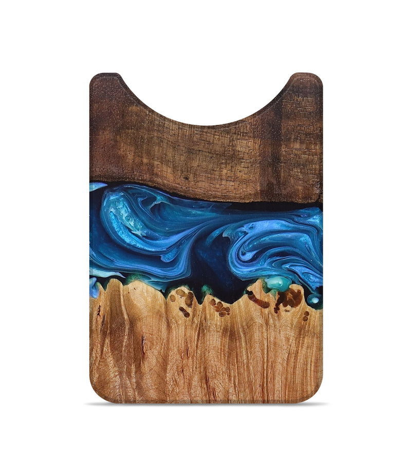 Live Edge Wood+Resin Wallet - Miriam (Blue, 693822)