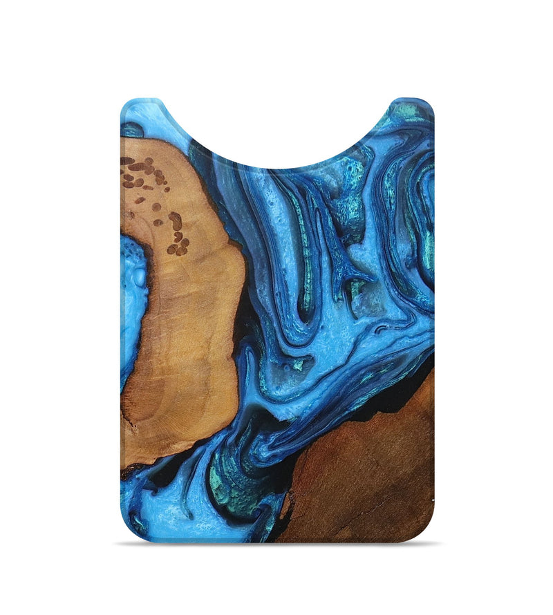 Live Edge Wood+Resin Wallet - Nina (Blue, 693823)