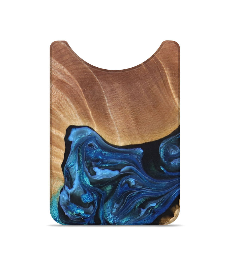 Live Edge Wood+Resin Wallet - Asia (Blue, 693826)