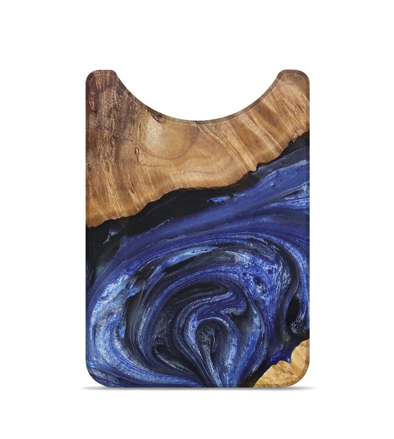 Live Edge Wood+Resin Wallet - Madilyn (Blue, 693828)