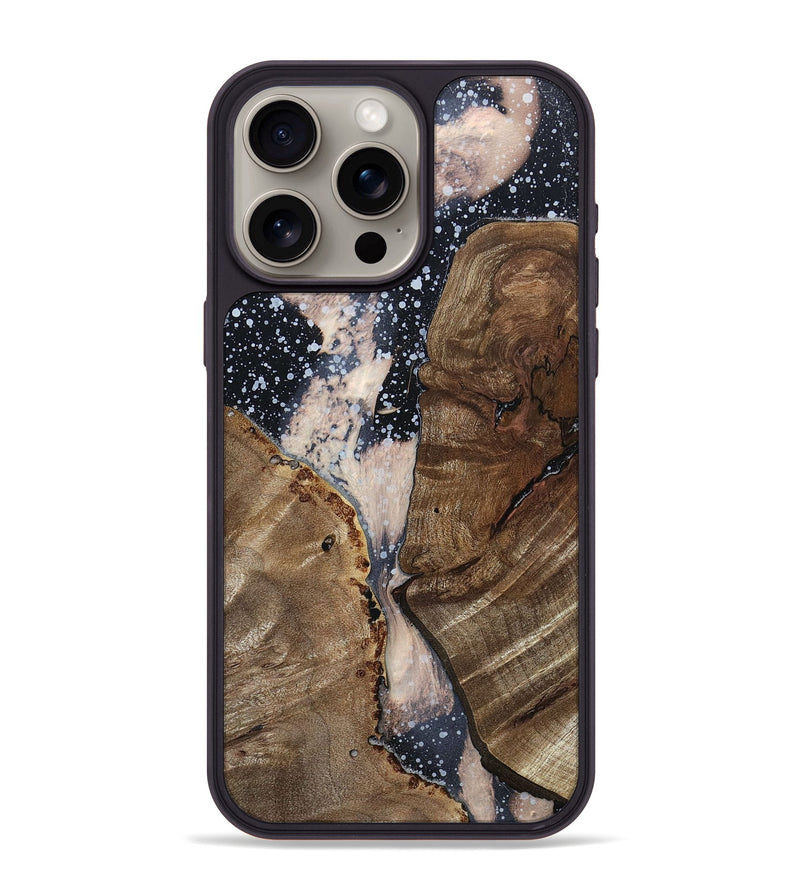 iPhone 15 Pro Max Wood+Resin Phone Case - Quentin (Cosmos, 693881)