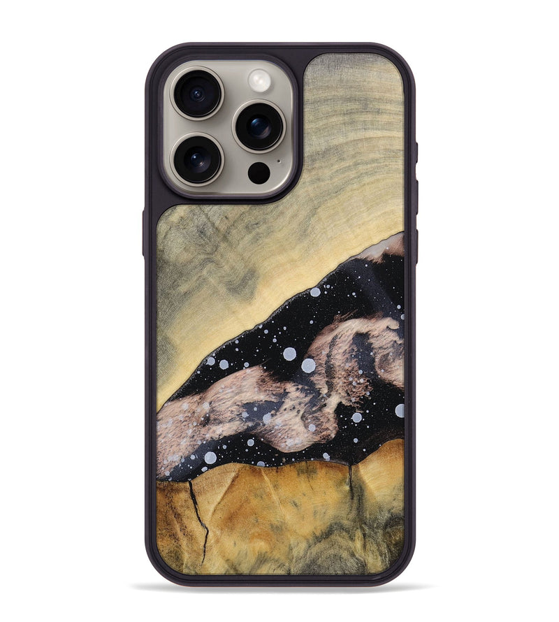 iPhone 15 Pro Max Wood+Resin Phone Case - Issac (Cosmos, 693885)