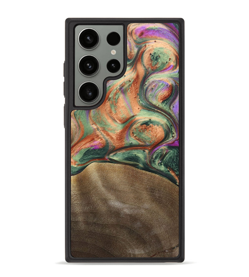 Galaxy S23 Ultra Wood+Resin Phone Case - Armando (Green, 693925)