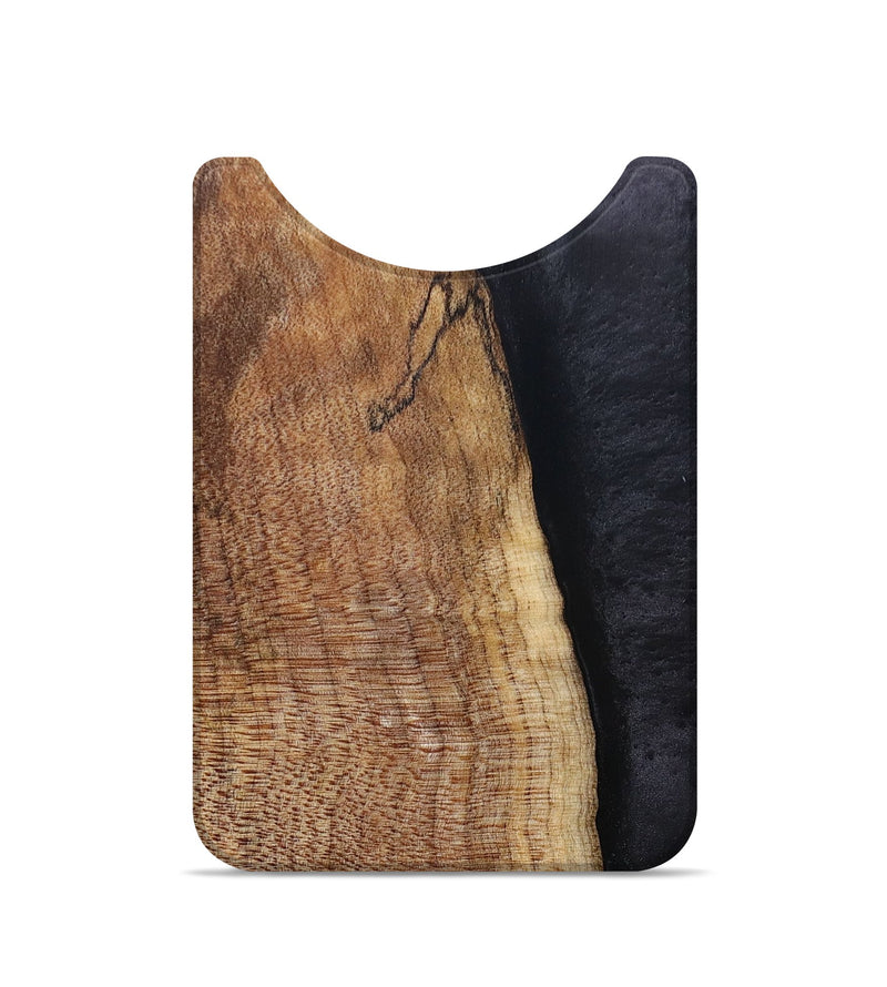 Live Edge Wood+Resin Wallet - Judith (Pure Black, 693930)