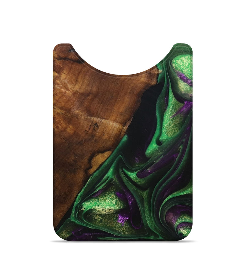 Live Edge Wood+Resin Wallet - Lois (Green, 693931)
