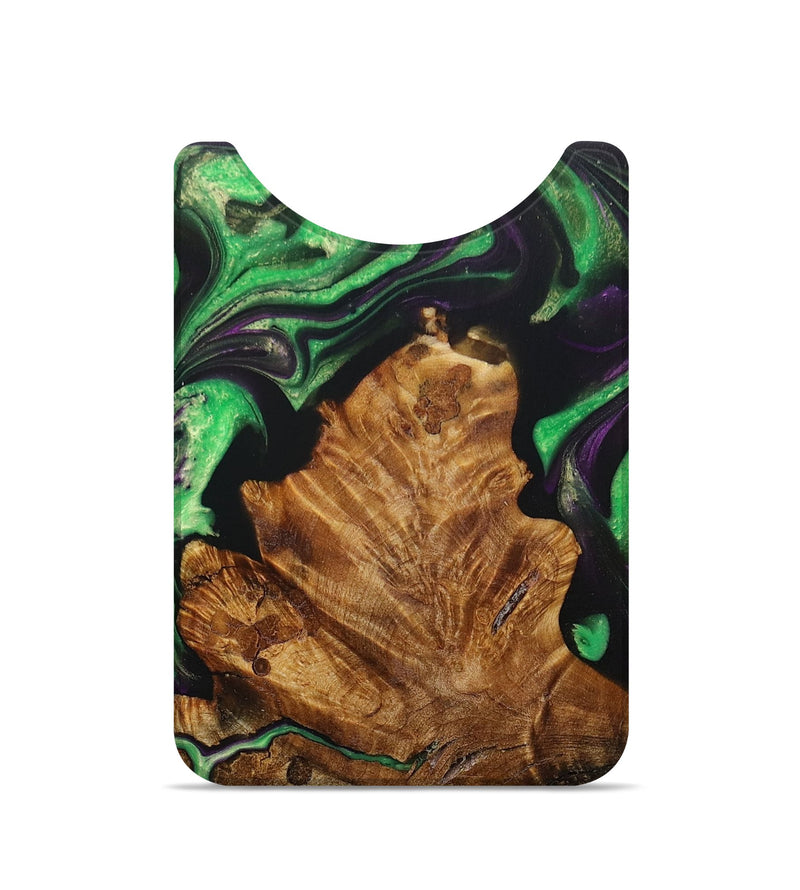 Live Edge Wood+Resin Wallet - Velma (Green, 693932)